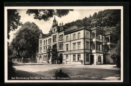 AK Bad Blankenburg /Thür. Wald, Am Kurhaus-Hotel Chrysopras-Löscheshall  - Bad Blankenburg