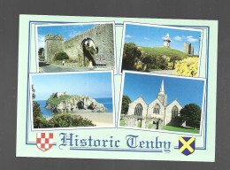 Tenby Pembrokeshire Historic Tenby Photo Card Multi View Htje - Pembrokeshire