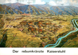 73781210 Kaiserstuhl Region Panoramakarte Kaiserstuhl Region - Ihringen