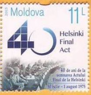 2015 Moldova Moldavie Moldau  40 Actul Final. Helsinki. Finlanda. 1v  Mint - Autres & Non Classés