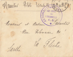 LETTRE FM TRESOR ET POSTES 22/9/1916 CACHET AERONAUTIQUE MILITAIRE ESCADRILLE C.4 - Poste Aérienne Militaire