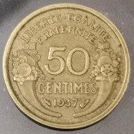 Monnaie 1937 - France - 50 Centimes Morlon Cupro-aluminium - 50 Centimes