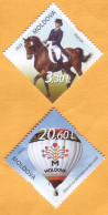 2023  Moldova  „Sport”  Horse racing, Hot Air Balloon Flight. 2v Mint - Horses