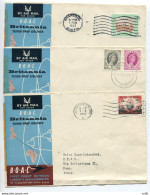 B.O.A.C. Johannesburg, Salisbury E Khartoum Del 3.2.57 - Airmail