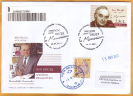 2023 Moldova  FDC Personalities In Memory, Ion Druță (1928-2023), Writer, Used - Moldavia