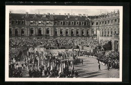 AK Stuttgart, 15. Deutsches Turnfest 1933, Bannerübergabe Im Hofe Des Neuen Schlosses  - Autres & Non Classés