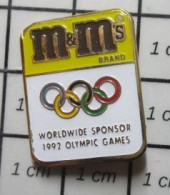 1618c Pin's Pins / Beau Et Rare / JEUX OLYMPIQUES / CONFISERIE M&M's WORLDWIDE SPONSOR 1992 - Informática