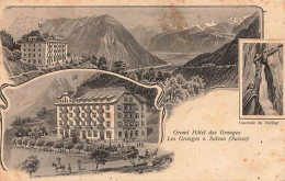 Grand Hôtel Des Granges Les Granges S. Salvan Suisse Cascade Du Daillay Litho - Salvan