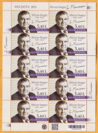 2023 Moldova Personalities In Memory, Mircea Snegur (1940-2023), First President  Sheet Mint - Moldawien (Moldau)