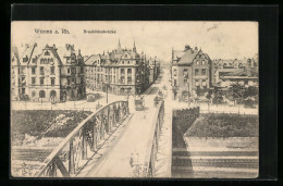 AK Worms A. Rh., Brunhildenbrücke Mit Strassenbahn  - Worms