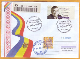 2023 Moldova FDC Personalities In Memory, Mircea Snegur (1940-2023), First President, Used - Moldavie