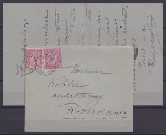 LAC Affr. N°46x2 Càd HOUFFALIZE /7 JUIN 1891 Pour ROTTERDAM (au Dos: Càd Arrivée ROTTERDAM) - 1884-1891 Leopold II