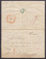 L. Datée 8 Juin 1842 De AIX-LA-CHAPELLE Pour JEMEPPE Près Liège Càd "AACHEN /10/6" - Griffe "FRANCO" (au Dos: Càd "ALLEM - 1830-1849 (Independent Belgium)