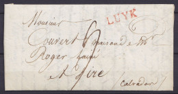 L. Datée 17 Janvier 1817 De LIEGE Pour VIRE Calvados - Griffe "LUYK" - Port "5" - 1815-1830 (Période Hollandaise)