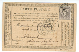 CARTE POSTALE PRECURSEUR Pour Le Notaire COTTEUX à DERVAL 44 ( Année 1876 ) - 1849-1876: Période Classique