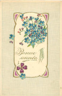 Carte Gaufrée  - Bonne Année - Fleurs   Q 2567 - Neujahr