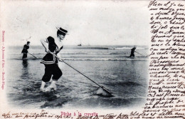 62 - Pas De Calais - ETAPLES - Femme A La  Peche A La Crevette - Carte Precurseur - Etaples