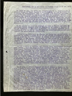 Tract Presse Clandestine Résistance Belge WWII WW2 'Mémorandum Sur La Rédition De L'armée' Three Pages - Dokumente