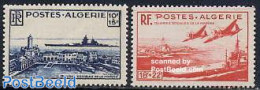 Algeria 1949 Navy 2v, Mint NH, Transport - Various - Aircraft & Aviation - Ships And Boats - Lighthouses & Safety At Sea - Nuovi