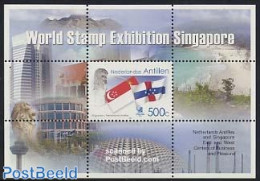 Netherlands Antilles 2004 Singapore 2004 S/s, Mint NH, History - Flags - Philately - Other & Unclassified