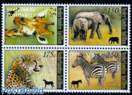 Netherlands Antilles 2008 Animals 4v [+], Mint NH, Nature - Animals (others & Mixed) - Cat Family - Elephants - Giraff.. - Other & Unclassified