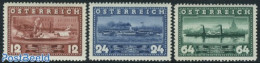 Austria 1937 Vienna-Linz 3v, Mint NH, Transport - Ships And Boats - Nuevos