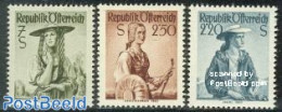 Austria 1952 Definitives, Costumes 3v, Mint NH, Various - Costumes - Ongebruikt