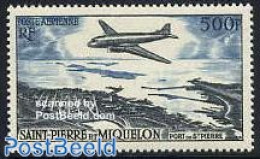 Saint Pierre And Miquelon 1956 Harbour 1v, Mint NH, Transport - Aircraft & Aviation - Aerei