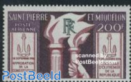 Saint Pierre And Miquelon 1959 Elections Of 1958 1v, Mint NH - Other & Unclassified