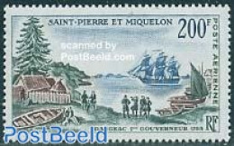 Saint Pierre And Miquelon 1963 1st Govenor 1v, Mint NH, Transport - Ships And Boats - Schiffe