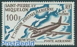 Saint Pierre And Miquelon 1964 Postal Flight 1v, Mint NH, Transport - Post - Aircraft & Aviation - Post