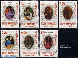 Jamaica 1981 Bob Marley 7v, Mint NH, Performance Art - Music - Popular Music - Musik