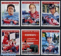 San Marino 2005 Dedicated To The Ferrari 6v, Mint NH, Sport - Transport - Autosports - Sport (other And Mixed) - Autom.. - Neufs