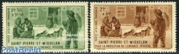 Saint Pierre And Miquelon 1942 Children Aid 2v, Mint NH, Nature - Dogs - Other & Unclassified