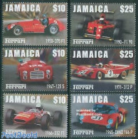 Jamaica 2000 Ferrari 6v, Mint NH, Sport - Transport - Autosports - Automobiles - Ferrari - Coches