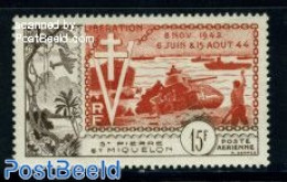Saint Pierre And Miquelon 1954 Allied Landing 1v, Mint NH, History - Militarism - World War II - Militaria