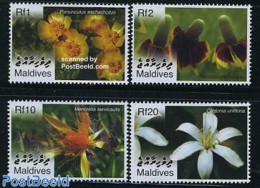 Maldives 2007 Flowers 4v, Mint NH, Nature - Flowers & Plants - Maldive (1965-...)