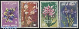 Tunisia 1994 Flowers 4v, Mint NH, Nature - Flowers & Plants - Tunisie (1956-...)