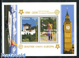 Bhutan 2006 50 Years Europa Stamps S/s, Mint NH, History - Sport - Europa Hang-on Issues - Shooting Sports - Sport (ot.. - Europäischer Gedanke