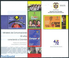 Colombia 2008 Ministry Of Communication S/s, Mint NH, Science - Computers & IT - Telecommunication - Informatique