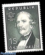 Austria 1952 K. Ritter Von Ghega 1v, Mint NH, Transport - Railways - Unused Stamps