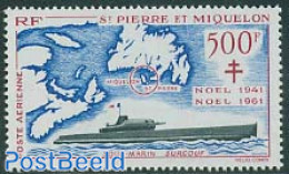 Saint Pierre And Miquelon 1962 Loyalty To France 1v, Mint NH, Transport - Various - Ships And Boats - Maps - Barcos