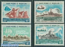Saint Pierre And Miquelon 1971 Fishing Ships 4v, Mint NH, Nature - Transport - Fishing - Ships And Boats - Peces