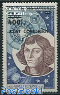 Comoros 1975 Copernicus 1v, Overprint, Mint NH, Science - Astronomy - Astrology