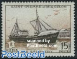 Saint Pierre And Miquelon 1956 FIDES 1v, Mint NH, Transport - Ships And Boats - Bateaux