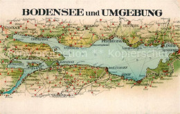 73780215 Bodensee Region Panoramakarte Bodensee Region - Konstanz