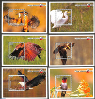 Malawi 2018 Indigenous Birds 6 S/s, Mint NH, Nature - Birds - Birds Of Prey - Kingfishers - Malawi (1964-...)