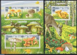 Guinea Bissau 2015 Mushrooms 2 S/s, Mint NH, Nature - Animals (others & Mixed) - Mushrooms - Mushrooms