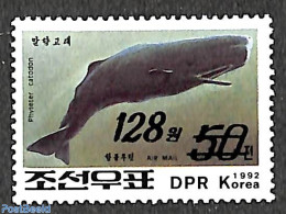 Korea, North 2006 128W On 50ch Overprint, Stamp Out Of Set, Mint NH, Nature - Sea Mammals - Korea (Noord)