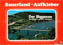 73780125 Biggesee Westfalens Groesste Talsperre Bruecke Sauerland-Aufkleber Bigg - Sonstige & Ohne Zuordnung